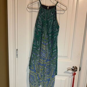 Flowy green-yellow dress